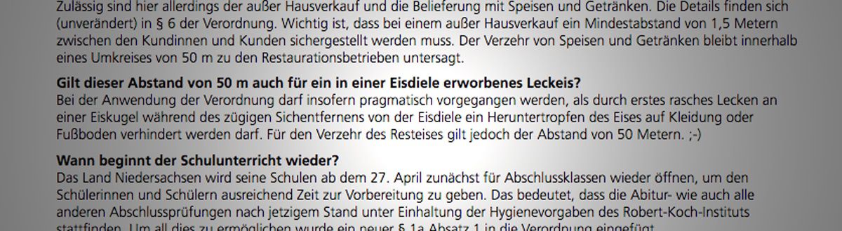 Corona-Irrsinn: "Erstes rasches Lecken" innerhalb von 50m erlaubt!