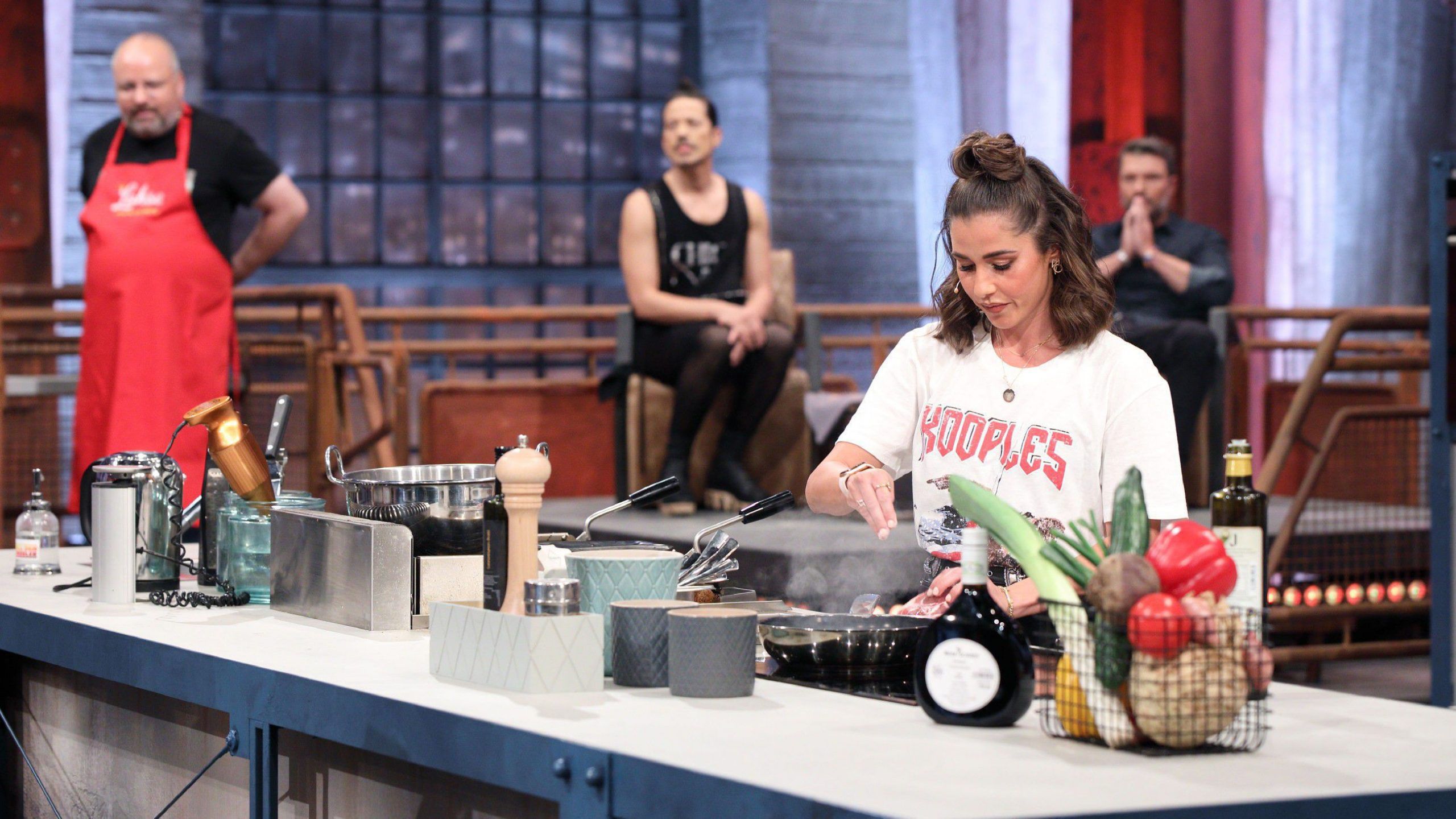 Sarah Lombardi und Jorge Gonzalez bei "Grill den Henssler"
