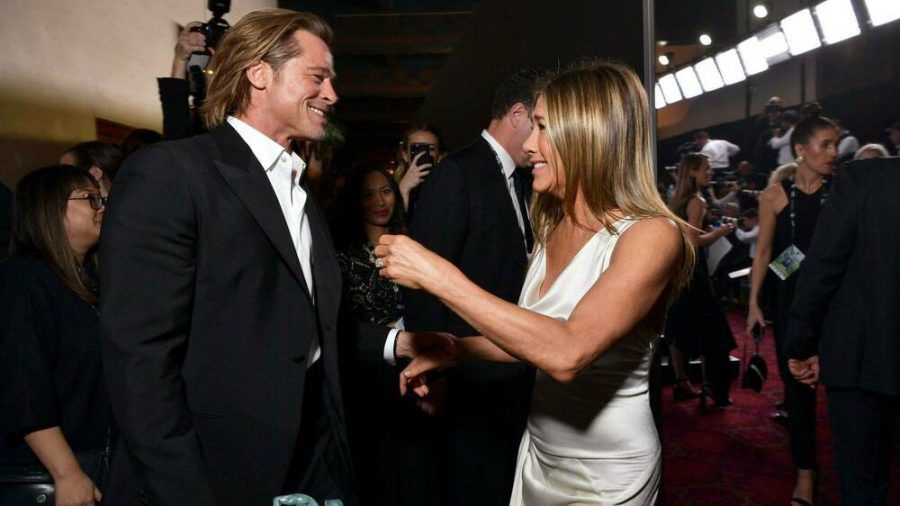 Brad Pitt und Jennifer Aniston trafen bereits im Januar bei den Screen Actors Guild Awards in Los Angeles aufeinander. (hub/spot)