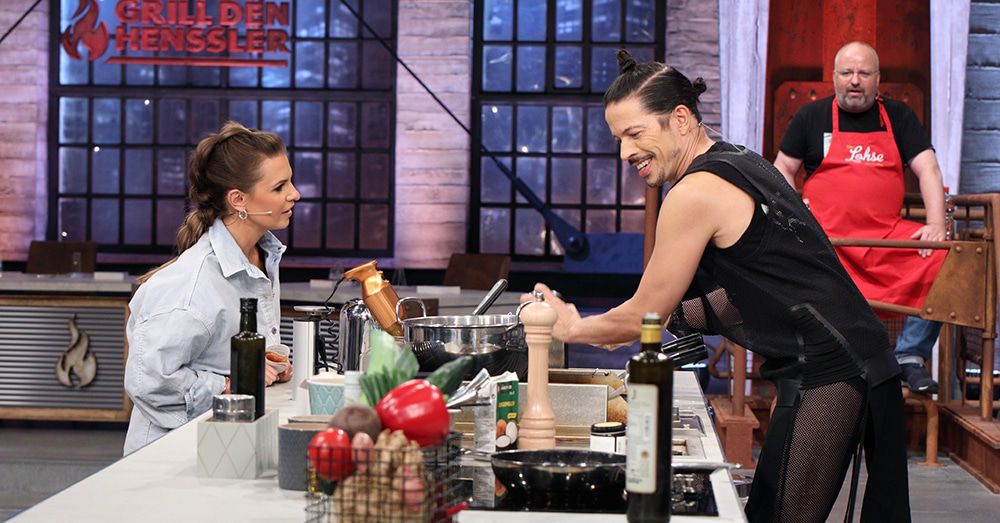 Sarah Lombardi und Jorge Gonzalez bei "Grill den Henssler"