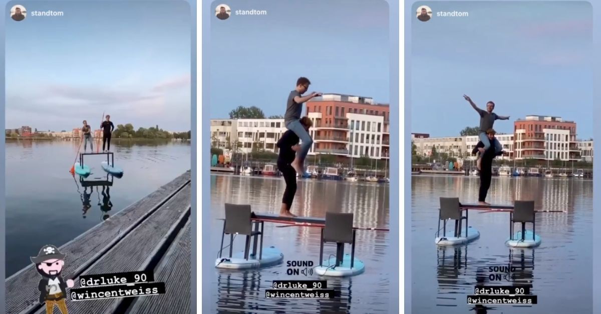 Wincent Weiss mit irrem Stunt: Stand-Up-Paddling für Fortgeschrittene