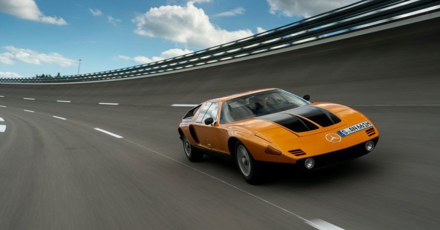 Mit seiner keilförmigen Silhouette musste sich der C111 nicht vor anderen Supersportwagen verstecken.