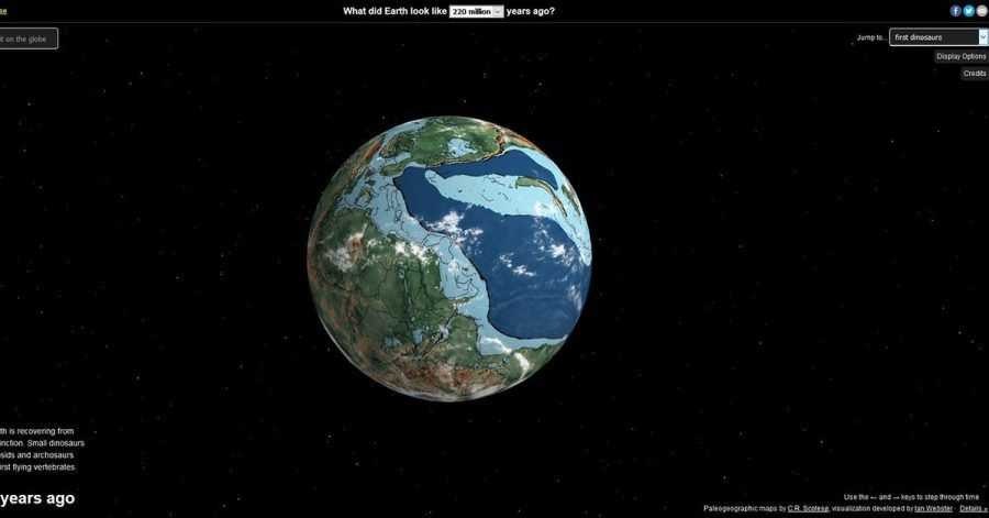 Am Übergang vom Perm zur Trias, also vor 220 Millionen Jahren, tauchten die ersten kleinen Dinosaurier auf der Erde auf.