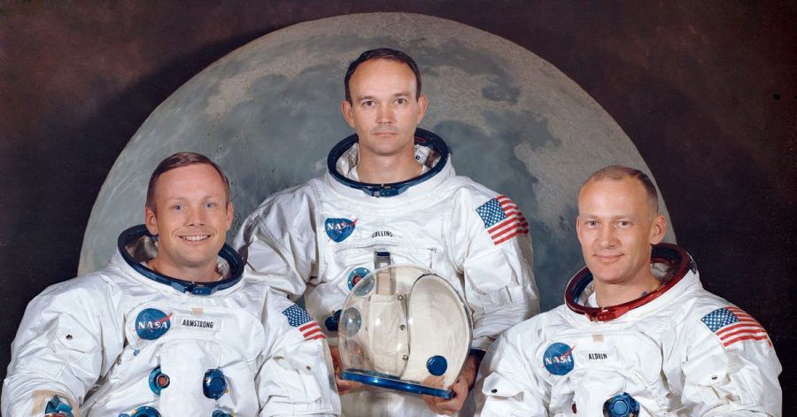 Die Besatzung von Apollo 11: Neil Armstrong (l-r), Michael Collins und Edwin E. «Buzz» Aldrin.
