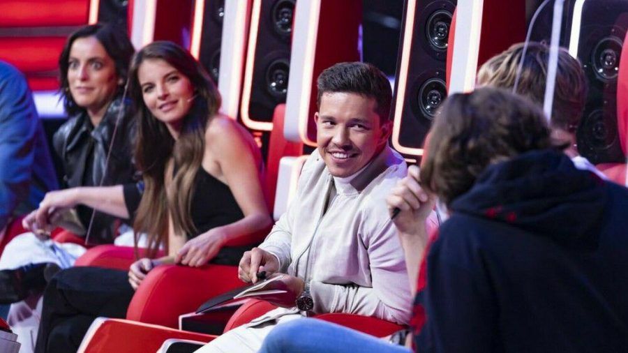 "The Voice of Germany": Die Juroren Stefanie Kloß, Yvonne Catterfeld, Nico Santos und Rea Garvey. (cg/spot)