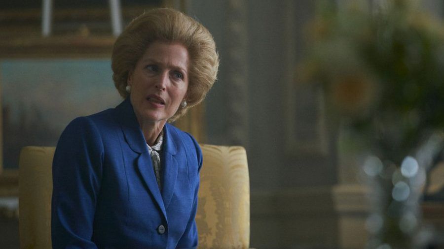 Die Queen bekommt es in Staffel vier von "The Crown" mit Premierministerin Margaret Thatcher (Gillian Anderson) zu tun. (hub/spot)