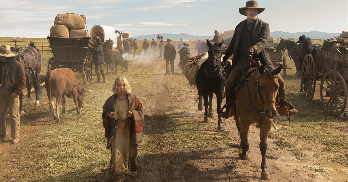 Tom Hanks und die Berlinerin Helena Zengel (12) im Western "Neues aus der Welt"