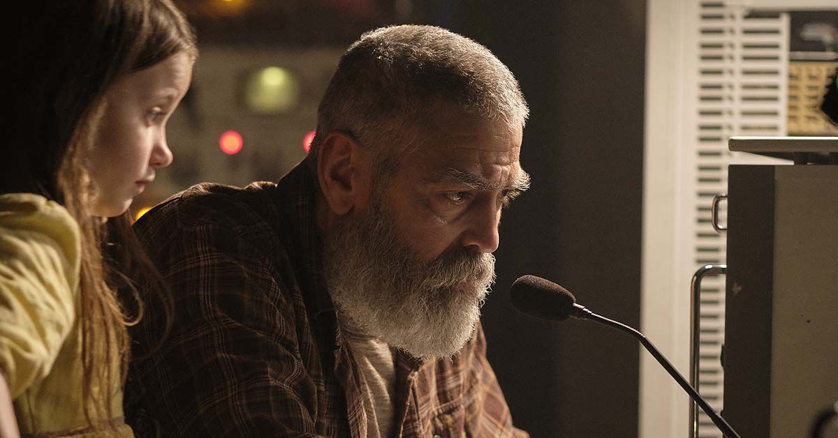 Beim Dreh: George Clooney sind die Augenlider angefroren