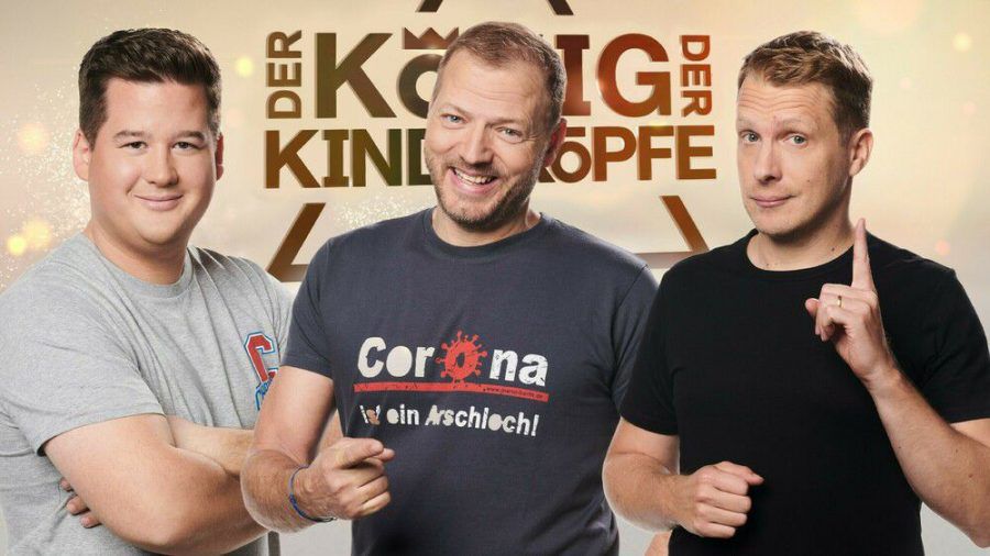 Chris Tall, Mario Barth und Oliver Pocher treten in "Der König der Kindsköpfe" gegeneinander an. (hub/spot)