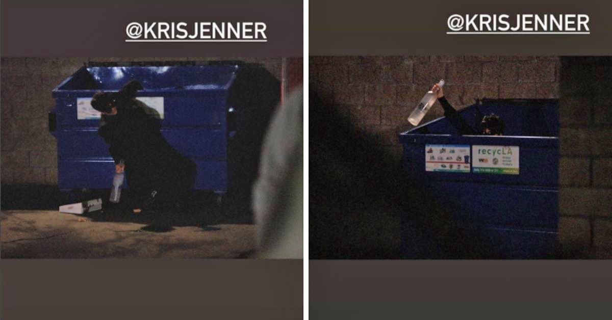 Kris Jenner kotzt aus der Mülltonne