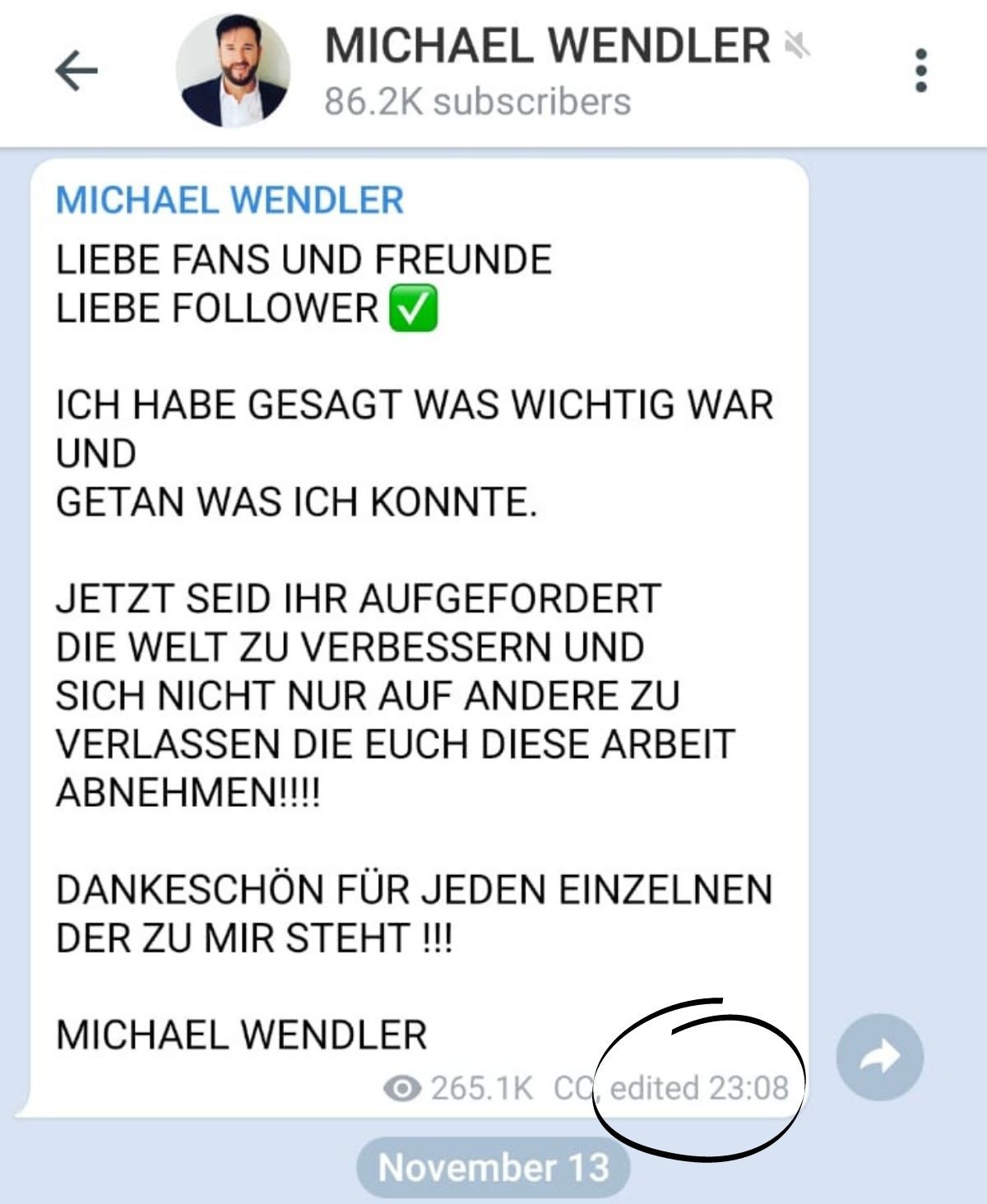 Michael Wendler sind seine Versprechen „EGAL“!