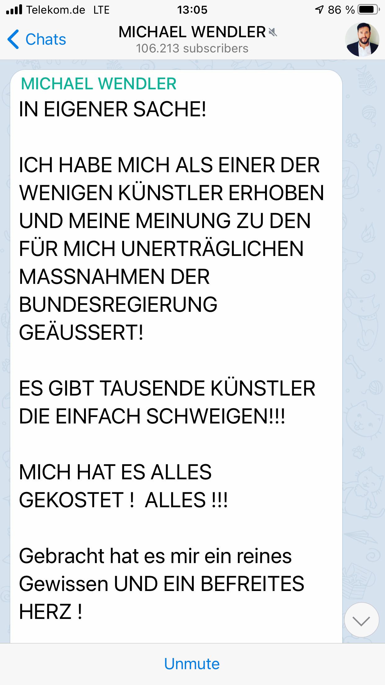 Wendlers neuer Wutpost - und was sagen jetzt der Manager und Universal Music?