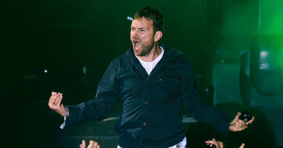 Damon Albarn, Sänger der britischen Popband Gorillaz, tritt 2018 in der Schweiz auf.