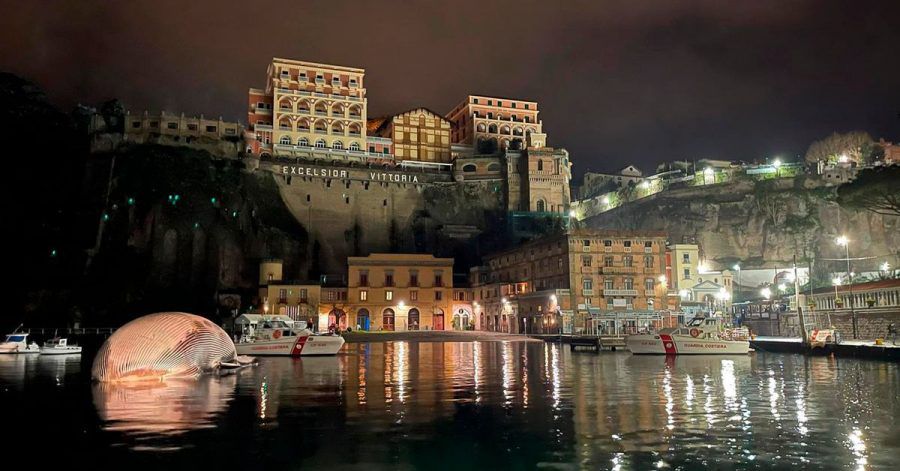Der Kadaver eines Riesenwals liegt im Hafenbecken von Sorrento. Der riesige, tote Wal gibt den Experten in Italien Rätsel auf.