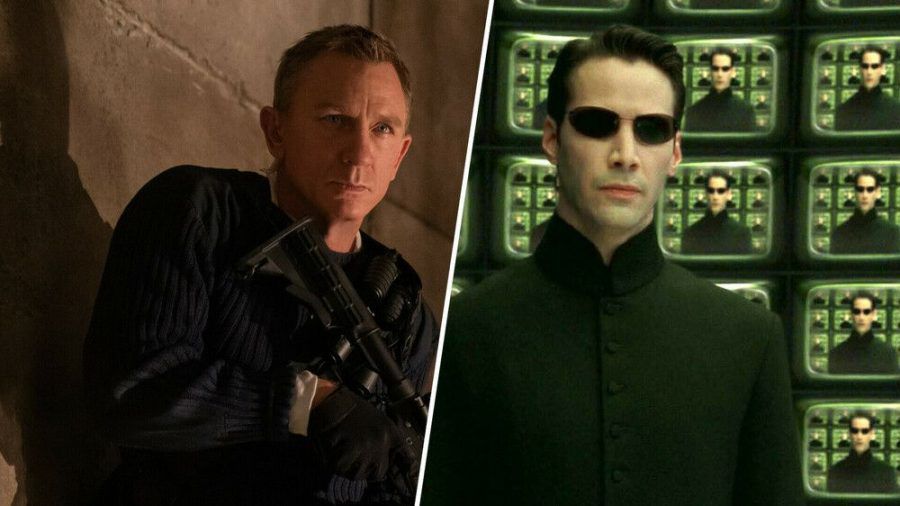 Daniel Craig (l.) hört 2021 als James Bond auf, Keanu Reeves kehrt dafür als Neo zurück. (stk/spot)
