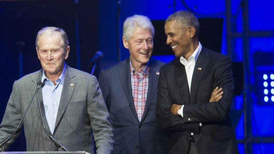 Stehen gemeinsam ihrem neuen Präsidenten Joe Biden bei: George W. Bush, Bill Clinton und Barack Obama (stk/spot)