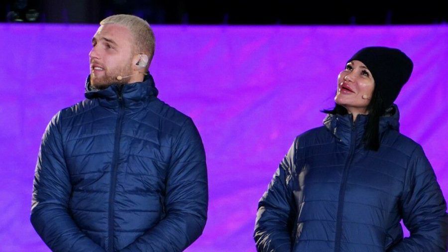 Filip Pavlovic und Djamila Rowe bei der Halbfinal-Challenge (wue/spot)