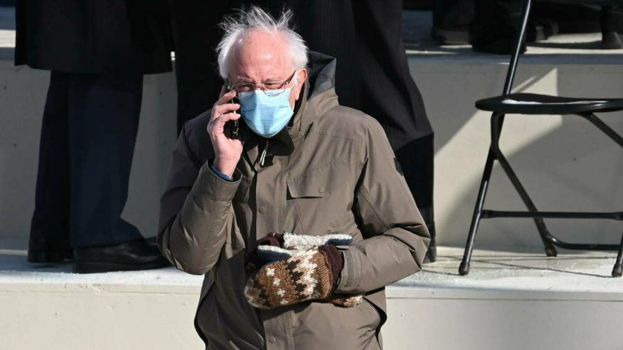 Bernie Sanders während der Inauguration von Joe Biden in Washington. (dr/spot)