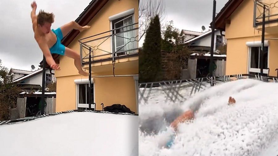 Video: Jugendlicher springt vom Balkon und wird berühmt