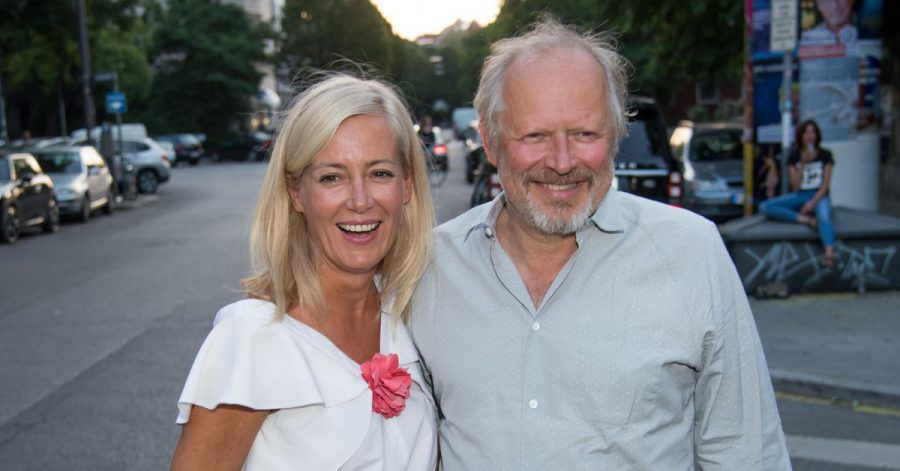 Schauspieler Axel Milberg und seine Frau Judith 2017 in München.
