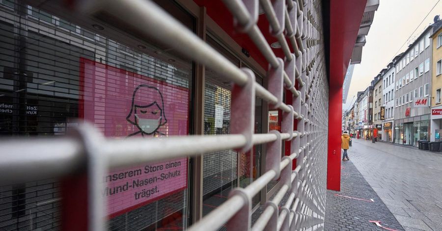 Gitter vor geschlossenen Geschäften gehören im Corona-Lockdown zum Alltag.