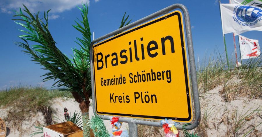 Ungewohntes Ortsschild: Der Strandabschnitt Brasilien gehört zur Gemeinde Schönberg und liegt an der Ostsee.