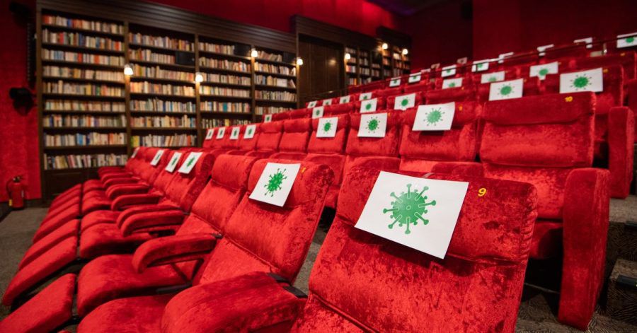Gesperrte Sitze im im Kino Astor Grand Cinema in Hannover.