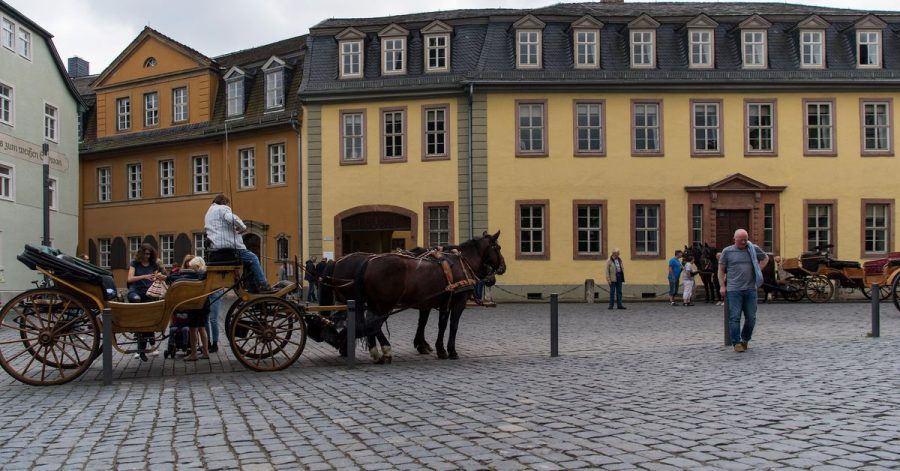 Das Wohnhaus von Johann Wolfgang von Goethe am Frauenplan in Weimar.