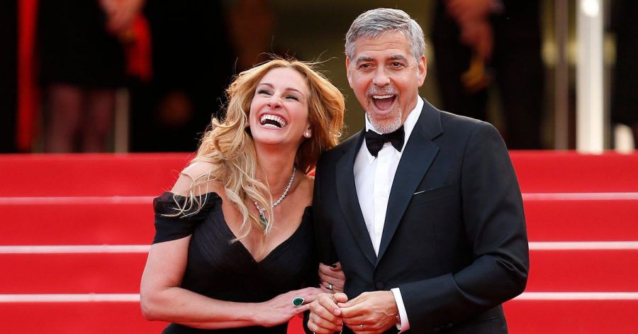 Die US-Schauspieler Julia Roberts und George Clooney stehen gemeinsam vor der Kamera - als Ex-Eheleute.