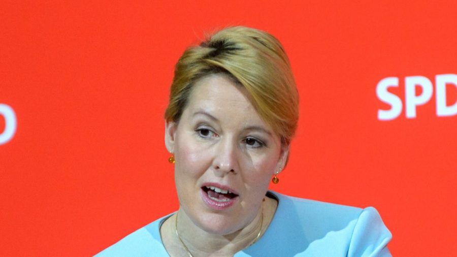 Franziska Giffey bei einem Auftritt in Berlin. (hub/spot)