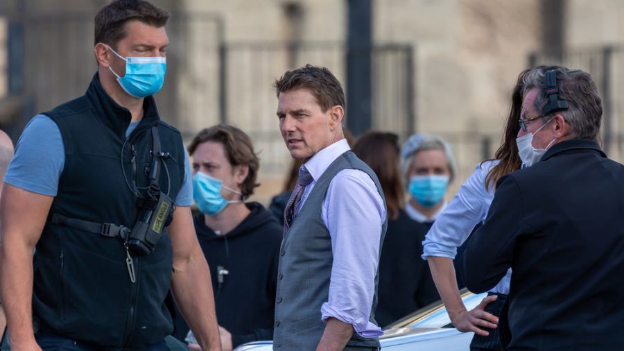 Tom Cruise während der Dreharbeiten zu "Mission: Impossible 7" in Rom. (stk/spot)