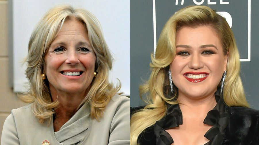 US-First-Lady Jill Biden (l.) war bei Kelly Clarkson zu Gast (ili/spot)