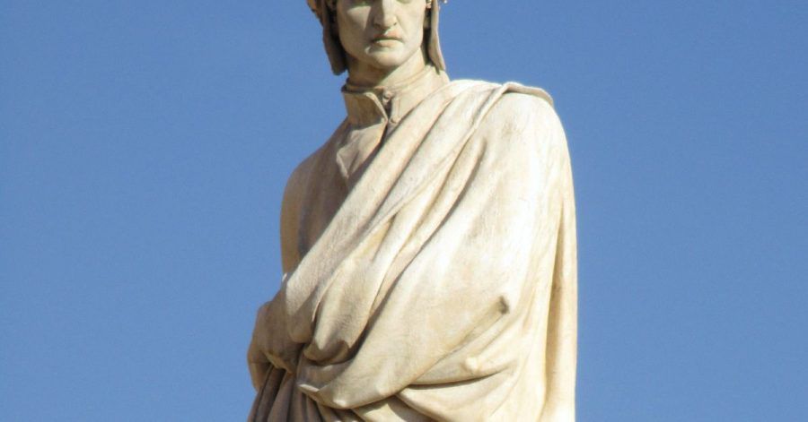 Ein Denkmal des Dichters Dante Alighieri in seiner Geburtsstadt Florenz.