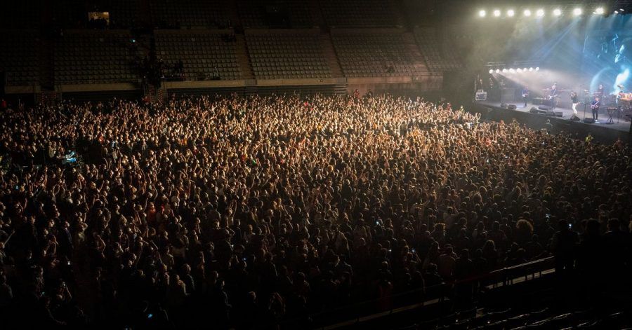 Etwa fünftausend Fans waren beim Konzert in Barcelona dabei.
