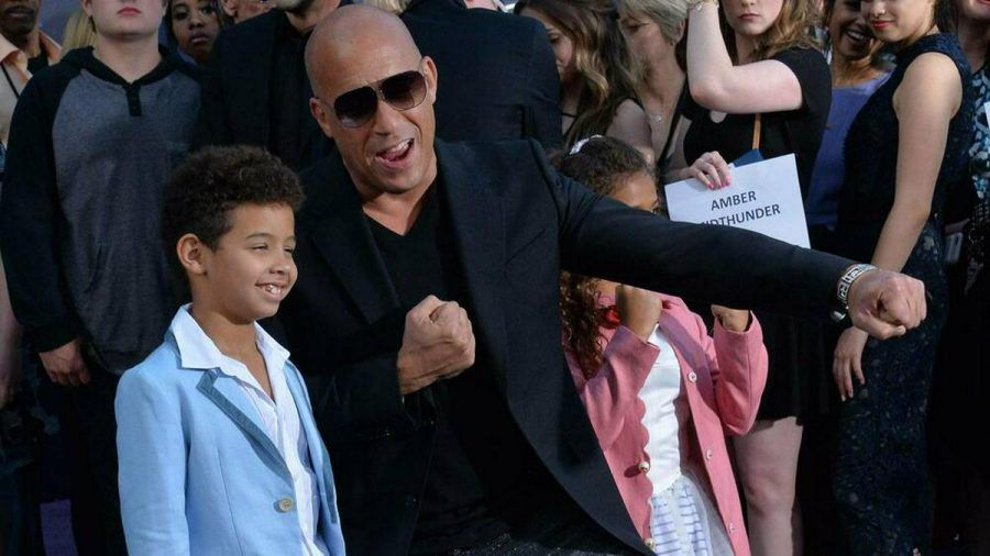 Vin Diesel mit seinem Sohn Vincent bei einer Veranstaltung im Jahr 2017. (rto/spot)