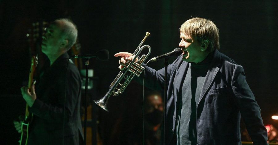 Die schönere, die andere Stimme: Sven Regener und seine Trompete.