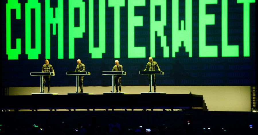 Pioniere der elektronischen Musik: Auftritt von Kraftwerk beim Lollapalooza-Festival in Berlin.