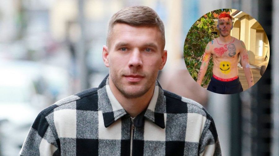 Dank seinen Kindern: Lukas Podolski wird zum Kunstwerk