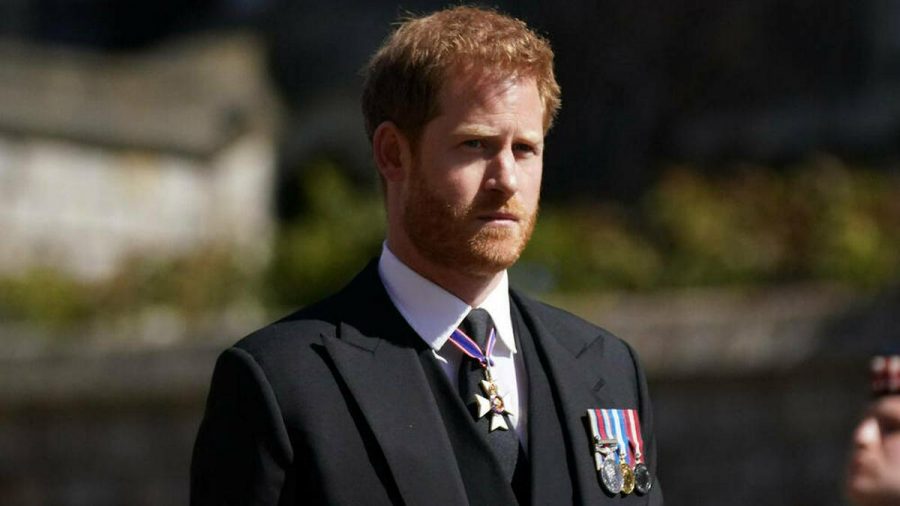 Prinz Harry auf der Beerdigung seines Großvaters Prinz Philip. (mia/spot)