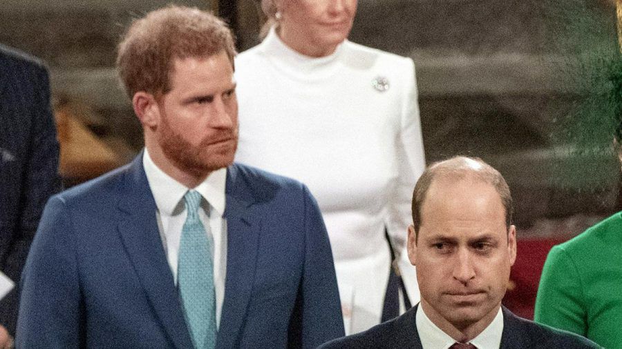 Prinz Harry (li.) und Prinz William bei einem Gottesdienst in London 2020. (wag/spot)