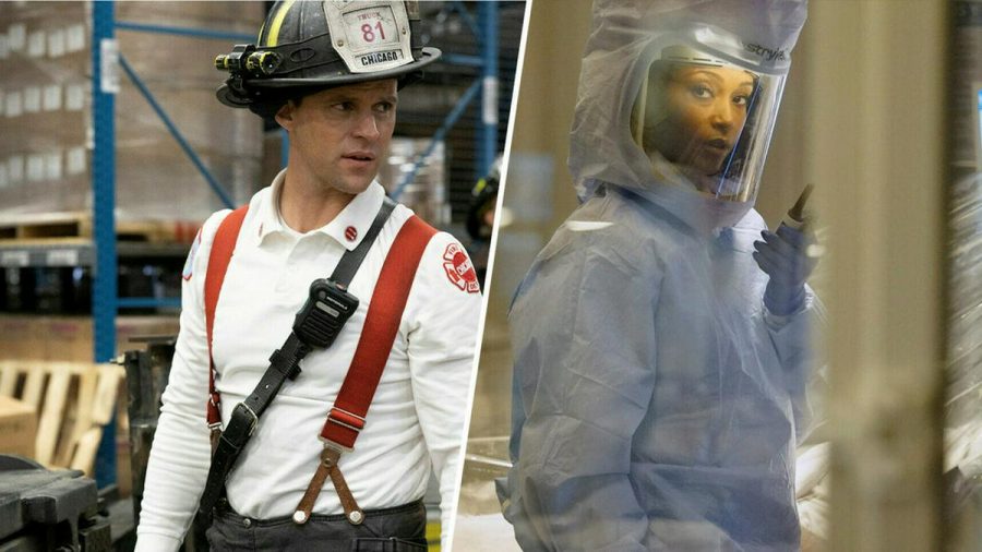 Jesse Spencer als Matthew Casey in "Chicago Fire" (li.) und Yaya DeCosta als April Sexton in "Chicago Med". (stk/spot)