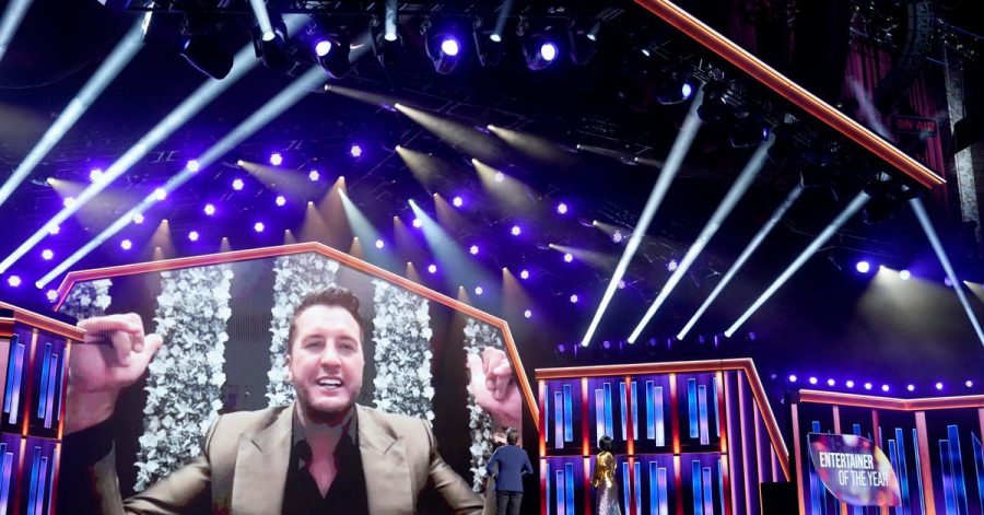 US-Country-Star Luke Bryan jubelt über seine Auszeichnung als «Entertainer des Jahres.