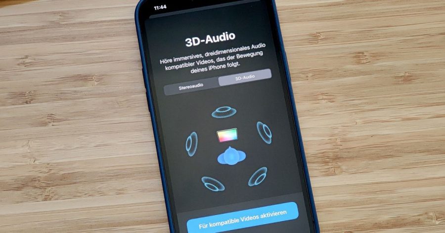 Im Bluetooth-Menü des iOS-Geräts finden sich die nötigen Einstellungen für 3D-Audio - die richtigen Apple-Kopfhörer vorausgesetzt.