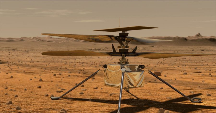 Der Mini-Hubschrauber «Ingenuity» auf der Marsoberfläche Mars.