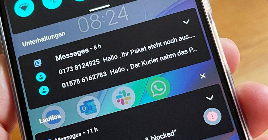 Wer aktuell solche oder ähnliche SMS bekommt, löscht sie besser sofort und klickt keinesfalls auf Links.