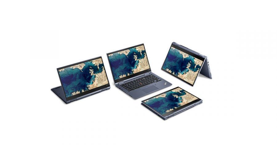 Notebook, Tablet, Standbildschirm, Zelt: Chromebooks wie das Thinkpad C13 Yoga Chromebook haben entsprechende Scharniere für mehr als einen Anwendungsfall.