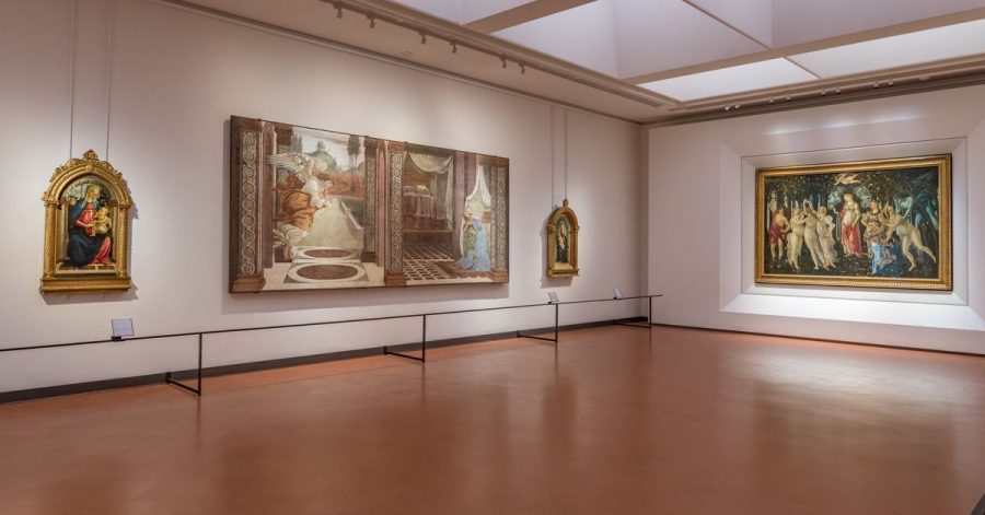 Die Uffizien sind voller Meisterwerke - hier das Gemälde «Primavera» von Botticelli (rechts).