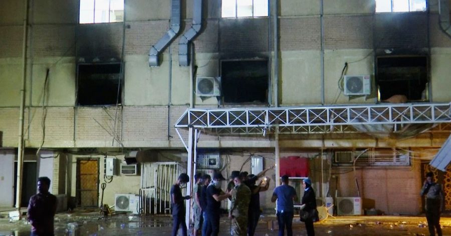 In der Corona-Station des Krankenhauses hat ein tödliches Feuer gewütet.