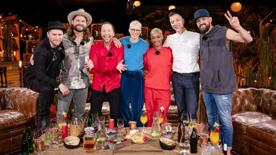 Gastgeber Johannes Oerding, Ian Hooper, DJ BoBo, Stefanie Heinzmann, Nura, Joris und Gentleman (v. li.) sind die Künstler der achten Staffel. (jru/spot)