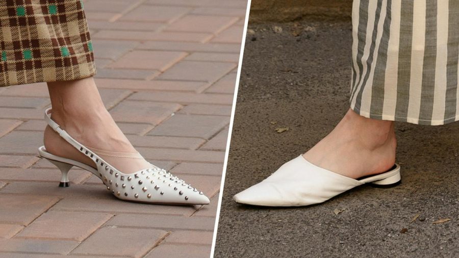 Kitten Heels und Slipper sind im Jahr 2021 angesagt. (cos/spot)